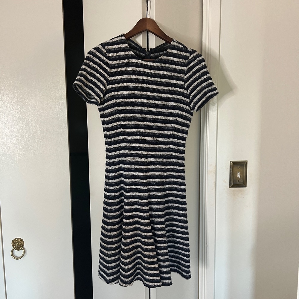 Theory blue and white stripe dress